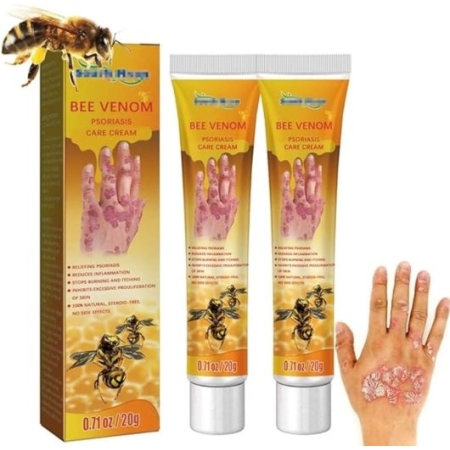 PROFESJONALNY krem do leczenia na ŁUSZCZYCĘ swędzenie z JADEM PSZCZELIM 20g